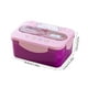 thumbnail image 3 of Caja Bento apta para microondas - Recipiente de plástico impermeable para la oficina, 7,24x5,28x3,07 pulgadas, grado alimentario, apto para lavavajillas, azul/rosa/gris/verde, 3 of 6