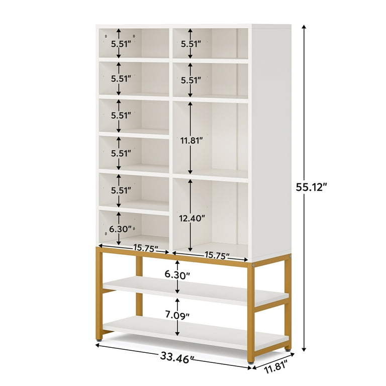 Eden & Co Store + Wooden Shoe Rack Organizer – (Beech, 3 Tier)