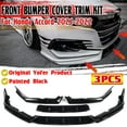 thumbnail image 1 of For Honda Accord 2021-2022 Painted Black Front Bumper Lip Spoiler Splitter Surround Molding Cover Trim Body Kit, 1 of 12