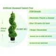 thumbnail image 3 of 3ft Artificial Spiral Topiary,Faux Topiary Trees,Artificial Boxwood Plants,Topiary Trees Artificial Outdoor 2 Pack,Fake Plant Green Decor for Outdoor and Indoor,Topiaries for Front Porch Set of Two, 3 of 7