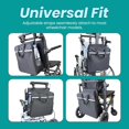 thumbnail image 3 of WEYRAL Large Wheelchair Bag - Hanging Storage Backpack for Wheelchairs, Wheelchair Accessories with Adjustable Straps, Black, 3 of 7