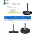 thumbnail image 3 of Nivelador Industrial Con Anclaje Al Piso 1/2 x 3" (4pzas). INAHER R-4 fijo, 3 of 3