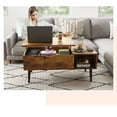 thumbnail image 5 of CONCETTA Coffee Table, Lift Top Small Coffee Table with Adjustable Shelf and Storage Compartment for Apartment, Reception Room, Living Room, Rustic Brown, 5 of 8