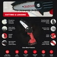 thumbnail image 5 of Wood Ranger Mini Chainsaw, 2025 Upgraded Electric 4 inch MINI Chainsaw, Cordless Portable Electric Chain Saw for Yard, Home and Garden, Wood Cutting, Tree Trimming (BLACK + 1*Battery), 5 of 8