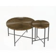 thumbnail image 2 of 2-Piece Coffee & End Table Set - Waterproof MDF, Rustic Design - Dark Walnut, 2 of 9