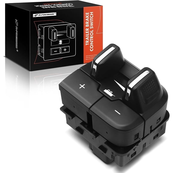 A-Premium Trailer Brake Control Switch Compatible with Ram 1500 2500 3500 4500 5500 2013-2020 Dodge Durango 2019-2021 Front Center