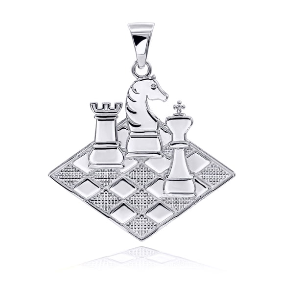 Sterling Silver Chess Pendant