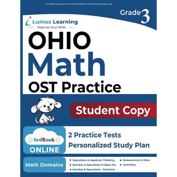 Pre-Owned OST Online Assessments and 3rd Grade Math Practice Workbook, Student Copy: OST Study Guide