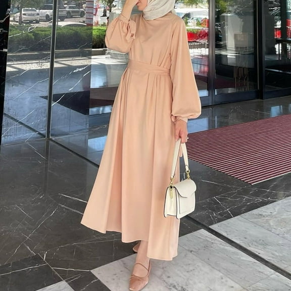 Women's Long Sleeve Dress Vintage Pullover Abaya Prayer Clothes Turkish Dress for Women Nation of Islam Clothes Burka for Women Headwear Gowns Dresses Party Wear for Girls Traditional Dresses for