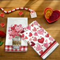 thumbnail image 6 of Red Love Vase Valentines Day Kitchen Towels Set of 2,Heart Balloon Dish Hand Towels Holiday Anniversary Weing Seasonal Decorations, 6 of 6