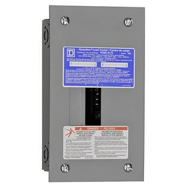 Square D by Schneider Electric HOM24L70FCP Homeline 70 Amp 2-Space 4-Circuit Indoor Flush Mount Main Lugs Load Center with Cover