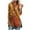 Orange, variant on Pntutb Women's Casual Round-Neck Ethnic Vintage Print Short Sleeve T-Shirt Tops