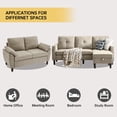 thumbnail image 5 of Pingliang Home Living Room Furniture Set,Sectional Sofa with Storage Ottoman and Loveseat,Modern 3 Seat Couch L Shaped Sofa with Storage Pockets,Modern 5 Seater Set for Living Room Apartment APT, 5 of 7