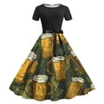 thumbnail image 1 of Fankiway Robe Décontractée Ample à Manches Courtes pour Femmes Imprimé Oktoberfest Robe Classique Imprimée Grande Taille pour Femmes Rondes Robes de Printemps pour Femmes 5424, 1 of 3