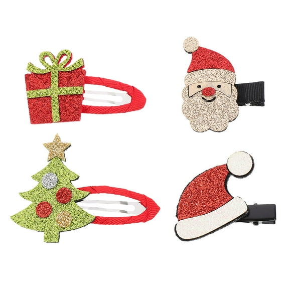 Homoyoyo Christmas Hair Accessories Set, Adorable Holiday Patterns, Comfortable to Wear, 2 Sets for Festive Styling
