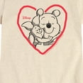 thumbnail image 2 of Winnie the Pooh - Pooh and Piglet Heart - Toddler Girls Fitted Short Sleeve T-Shirt, 2 of 4