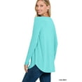 thumbnail image 3 of Zenana Plus Size Relaxed Fit Long Sleeve Round Neck & Hem Jersey Tee Shirt Top, 3 of 5