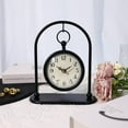 thumbnail image 5 of MODE HOME Vintage Metal Table Clock, Farmhouse Table Clock, Small Black Silent Non-Ticking Battery Operated Desk and Shelf Clocks for Home Kitchen Living Room Bedroom Decor, 5 of 7