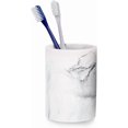 thumbnail image 1 of Toothbrush Holder, Marble Look Resin Toothpaste Makeup Brushes Razors Holder Vanity Bathroom Countertop Organizer Accessories Tumbler Stand, 1 of 7