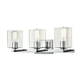 thumbnail image 3 of Millennium Lighting 929 Lighting 3 Light Bathroom Vanity Fixture with Clear Glass Shades Chrome Chrome Polished, 3 of 5