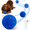 Blue(Trumpet without remote control), variant on QDAN Smart Interactive Dog Toy Ball, Electric Self-Moving Dog Toy, Automatic Rolling, Bouncing, Rotating, E-TPU Durable Material for Puppy, Medium and Large Dogs with Remote Control, Red & Black
