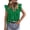 Dark Green, variant on Womens Summer Tops Dressy Casual Ruffle Cap Sleeve Button V Neck Embroidered Eyelet Blouses Shirts