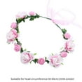 thumbnail image 3 of Realistic Flower Garland Headband Elegant Flower Headpiece Flower Wreath Hairband Women Wedding Party Hairhoop, 3 of 8