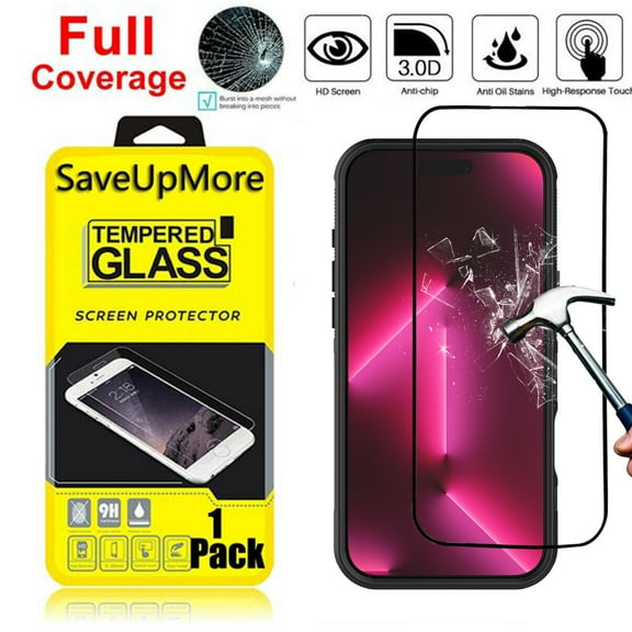 Njjex [1-Pack] for Apple iPhone 16,16 Pro,16 Plus,16 Pro Max Tempered Glass Screen Protector, Anti-Scratch, Anti-Fingerprint, Bubble Free