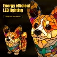 thumbnail image 5 of 3D Corgi Table Lamp, Retro Stained Animal Night Light Lamp, Cute Resin Animals Bedside Lamp with USB Ports Suitable for Living Room, Bedroom, Home Office, 5 of 10