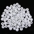 thumbnail image 2 of Abalorios de cerámica sueltos de esmalte redondo blanco para joyas, 100 piezas, 0.315 in 100 piezas de 8 mm Zulema Granos sueltos de cerámica de porcelana, 2 of 8