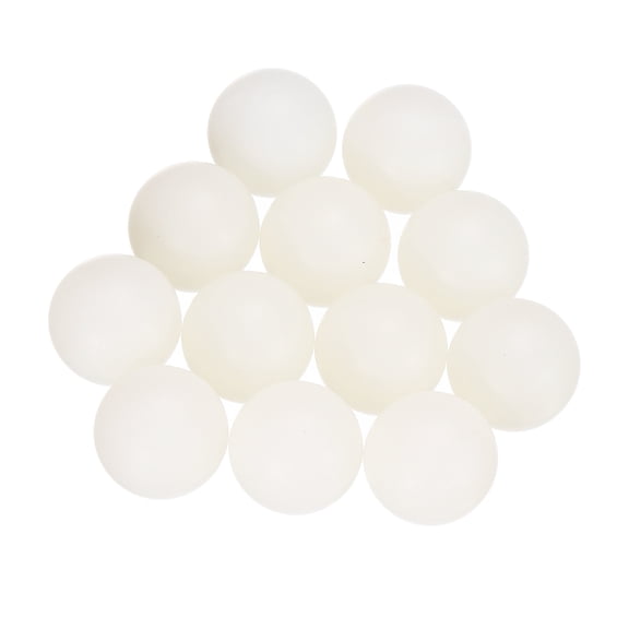 12 Pack PP Plastic Bearing Balls 11mm Solid Plastic Balls G1 Precision, White