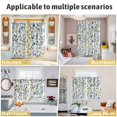 thumbnail image 6 of Blue Yellow Floral Spring Kitchen Curtains Short 54 Inch Length, Summer Botanical Green Pastoral Grommet Top Bedroom Living Room Curtains, Light Filtering Cafe Curtain Drapes 2 Panels Set 84''x54'', 6 of 9
