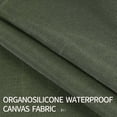 thumbnail image 4 of Heavy Duty Canvas Tarp Waterproof Tarp 19.4oz Canvas Tarp Extra Thick Waterproof Tarpaulin Full Sizes(20' x 20',Green), 4 of 10