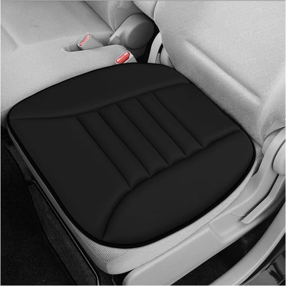 JINLONG Car Seat Cushion, 1.2" Thick Memory Foam Auto Seat Pad with Non-Slip Bottom, Breathable Pressure Relief for Vehicle/Office/Home, Black