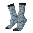 thumbnail image 1 of Lukts Underwater Animals and Flowers Pattern Womens Crew Soft Moisture-wicking Socks,Moisture Control Crew Socks,Mid Calf Socks, 1 of 6
