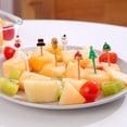 thumbnail image 3 of TidBay 8Pcs Christmas Fruit Picks Cartoon Shape Design Adorable Fun Colorful Reusable Fruit Forks Home Supplies, 3 of 7