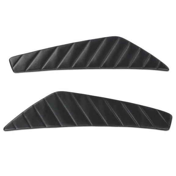 CROSSDESIGN Black Door Panel Insert Pleate Left & Right Fit for 2010-2014 Ford Mustang