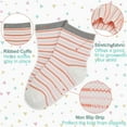 thumbnail image 2 of Toddler Girls Socks, 12 Pack Non Slip Breathable Crew Socks with Grips for 0-7 Years Kids, 2 of 5