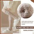 thumbnail image 3 of JIANFANG Fuzzy Socks for Women 3 Pairs Knee High Fluffy Soft Warm Stocking Cozy Slipper Plush Winter Long Christmas Socks, 3 of 6