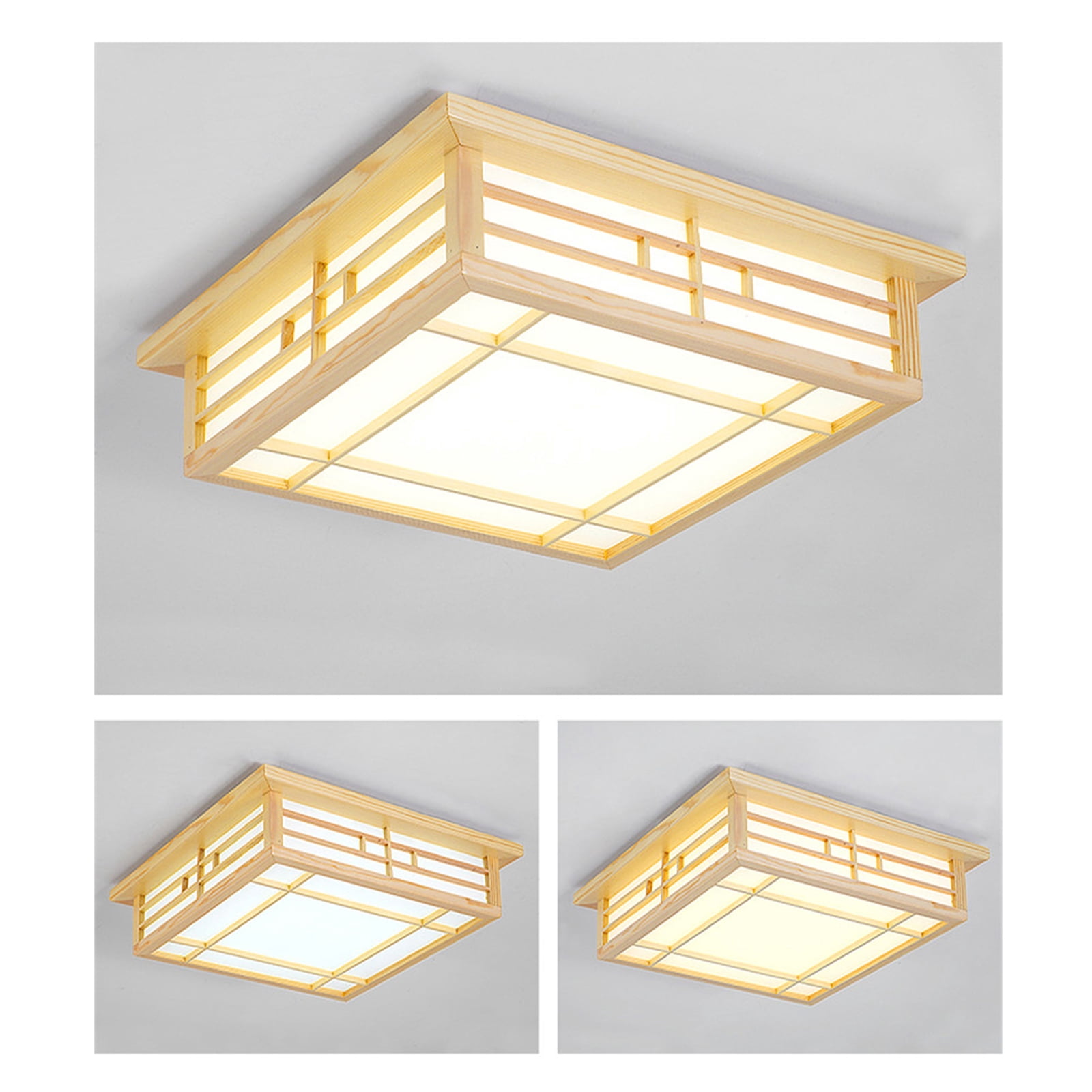 13.8*13.8in Remote Control Assembly Indoor Ceiling Lamp Square Tatami Ceiling Light for Bedroom Ceilings Laundry Rooms Hallways