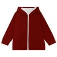 thumbnail image 3 of Girls Zip Up Hoodie Casual Long Sleeve Jacket Hooded Lightweight Thin Fleece Sweatshirt with Pockets, 3 of 6