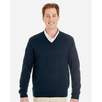 Harriton M420 Men's Pilbloc™ V-Neck Sweater-Dark Navy-L