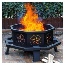 35 Inch Octagonal ,Outdoor ,Wood Burning Firepit for ,Firepits for Outside,Camping, Backyard, Patio,,Garden