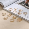 thumbnail image 4 of mtvxesu Rings 9pcs/Set Women Bohemian Style Carved Flower Hollow Serpentine Letters Sale, 4 of 7