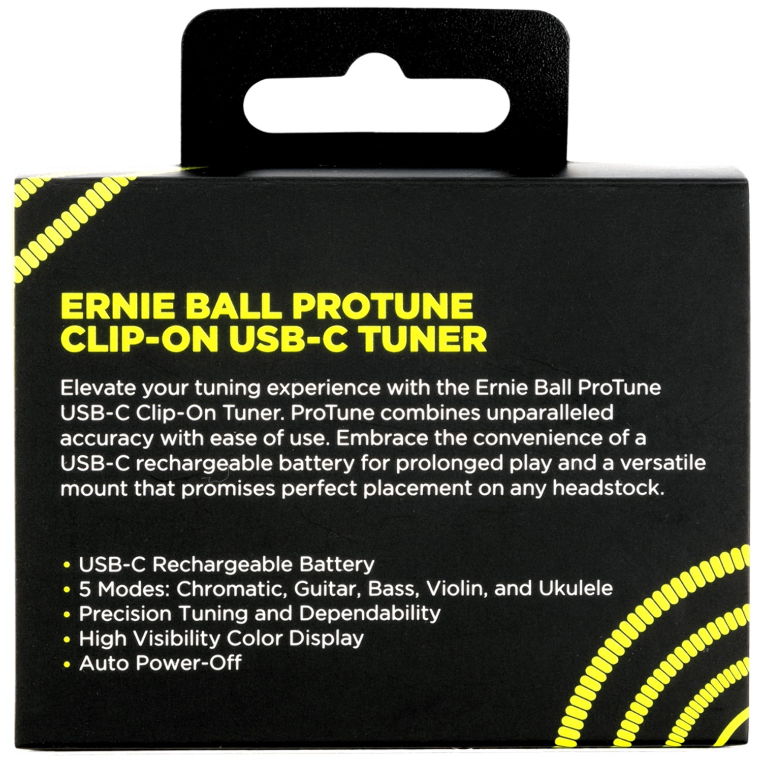 Ernie Ball ProTune USB-C Rechargeable Clip-on Tuner