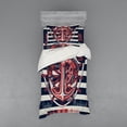 thumbnail image 2 of Ambesonne Anchor Bedding Set 4 Pcs, Marine Design, Queen, Beige Indigo Red, 2 of 3
