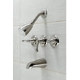 thumbnail image 2 of Kingston Brass KB238FL Royal Three-Handle Tub and Shower Faucet, Brushed Nickel, 2 of 3