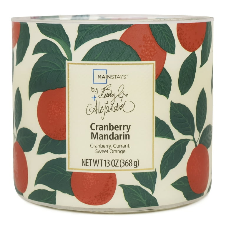 Mainstays 3-Wick Cranberry Mandarin Candle - 13 oz - Walmart.com