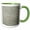 Green/White, variant on 3drose, Japan, Kyoto, Tofukuji Temple, Zen Pattern in Sand-as15 Rti0664 - Rob Tilley, 11oz Two-tone Yellow Mug