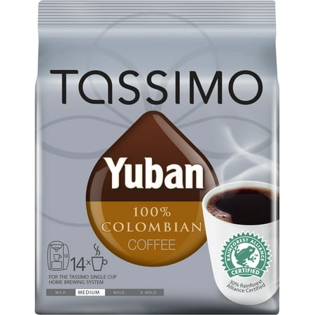 Tassimo Yuban 100% Colombian Medium Roast Coffee T-Discs for Tassimo Single Cup Home Brewing Systems, 14 ct Pack